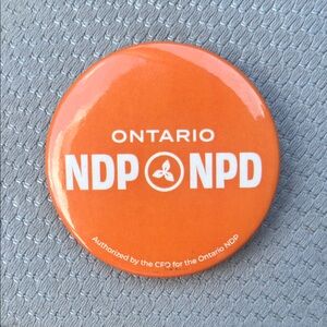 Orange Ontario NDP Button
